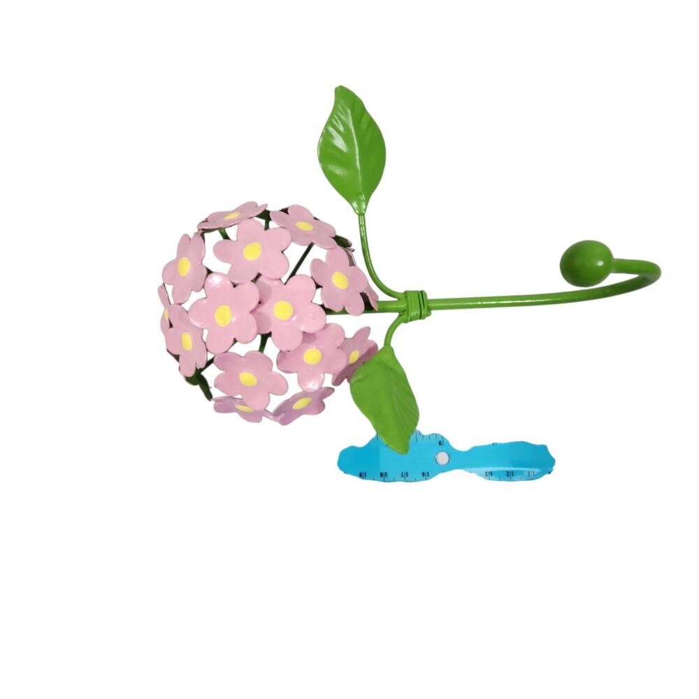 Girl Bedroom Flower Shaped Wall Hook Pink Green Nursery Decor Towel Garden - Picture 6 of 6